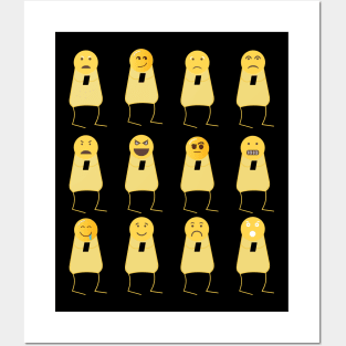 Superficial world of emojis Posters and Art